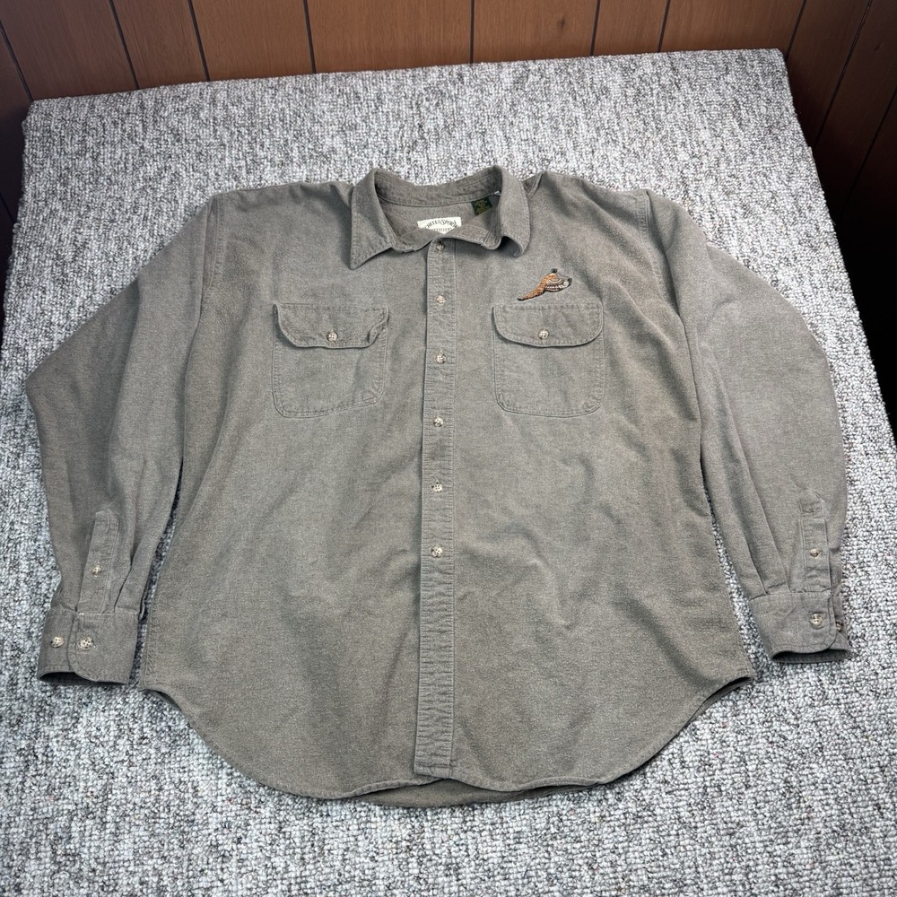 Scheels Sports Outfitters Shirt Mens XL Tall Flannel Cotton Long Sleeve Button